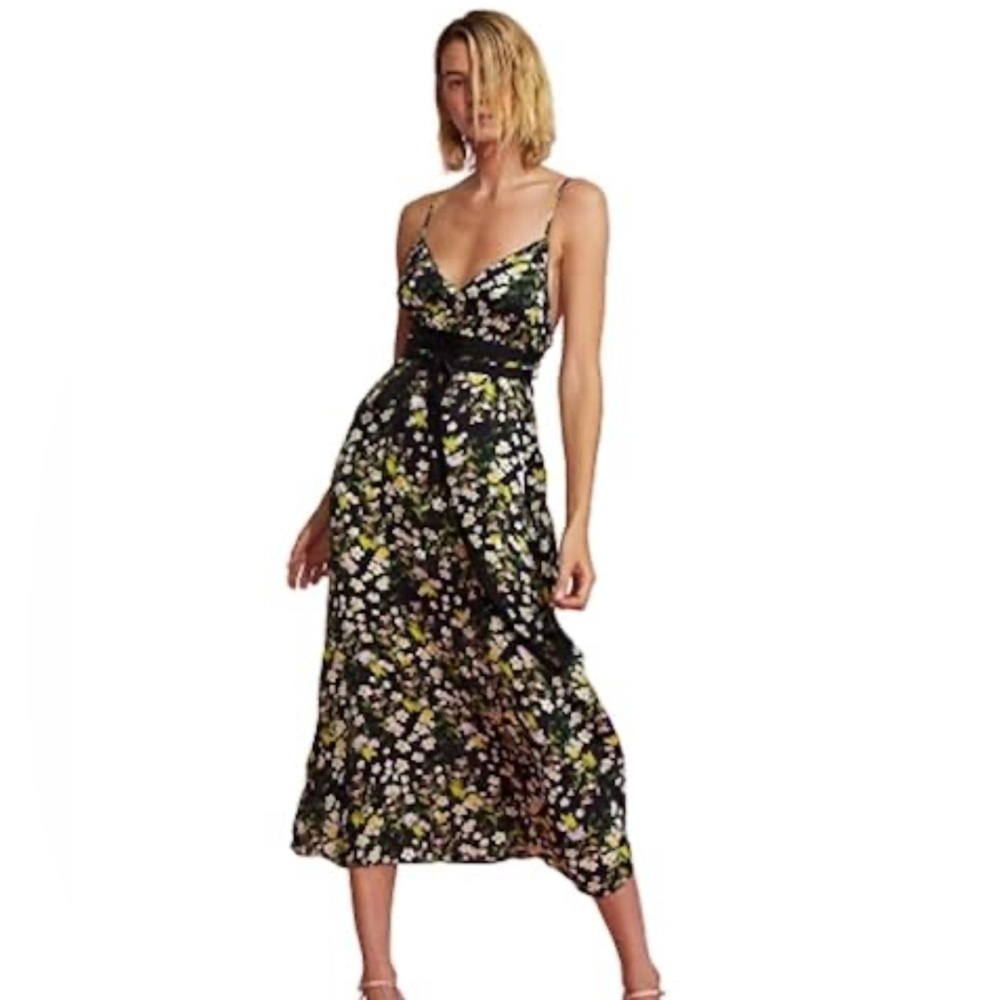 Cynthia Rowley Capri Dress -Black floral size 6 like new